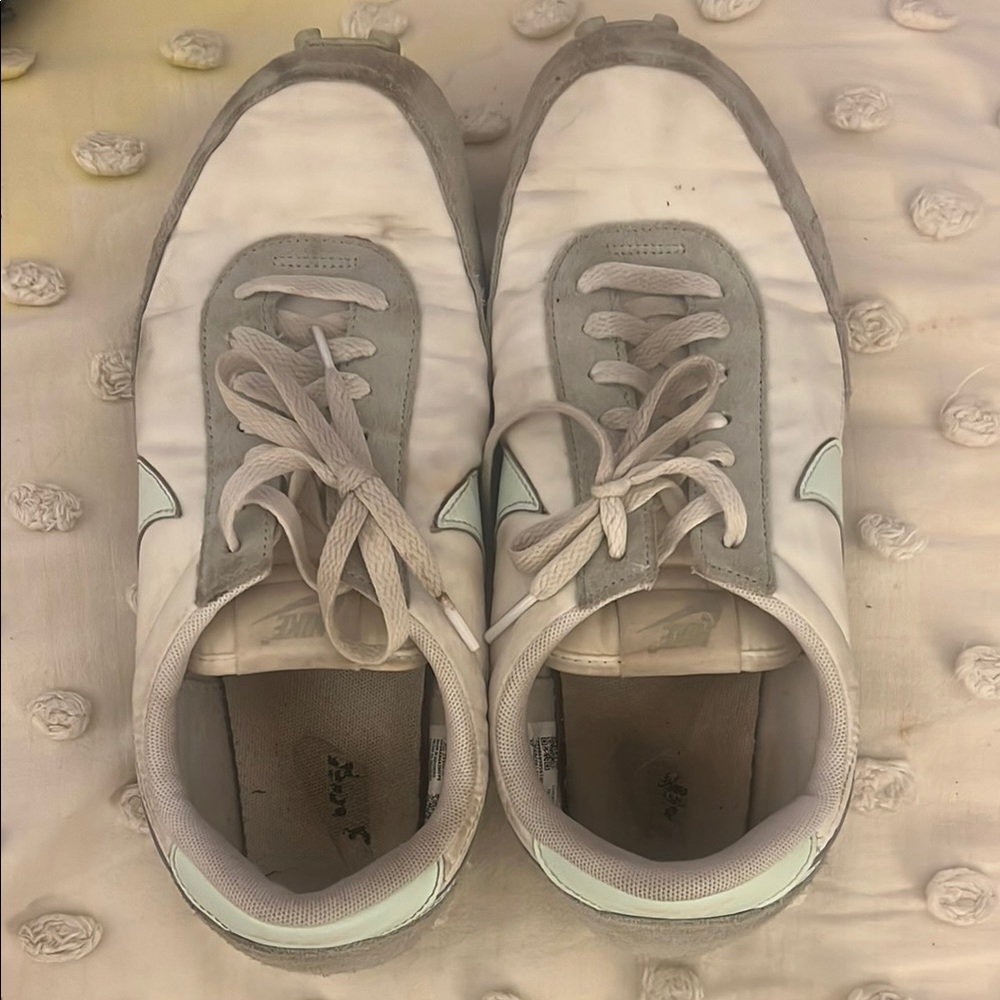 White and Green Sneakers